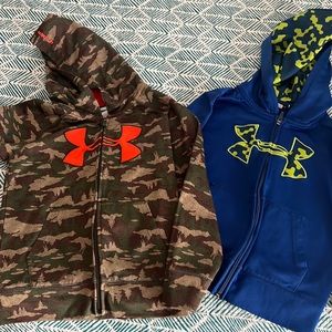 Lot of 2 under Armour full zip light weight jacket/hoodie